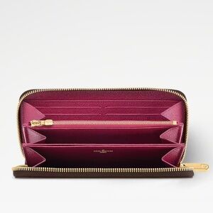 Louis Vuitton Zippy Wallet - Fuchsia & LV Monogram Brown